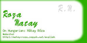 roza matay business card