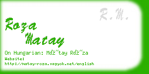 roza matay business card